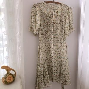 Dôen Mira Dress in Yellow Victoria Floral NWT S
